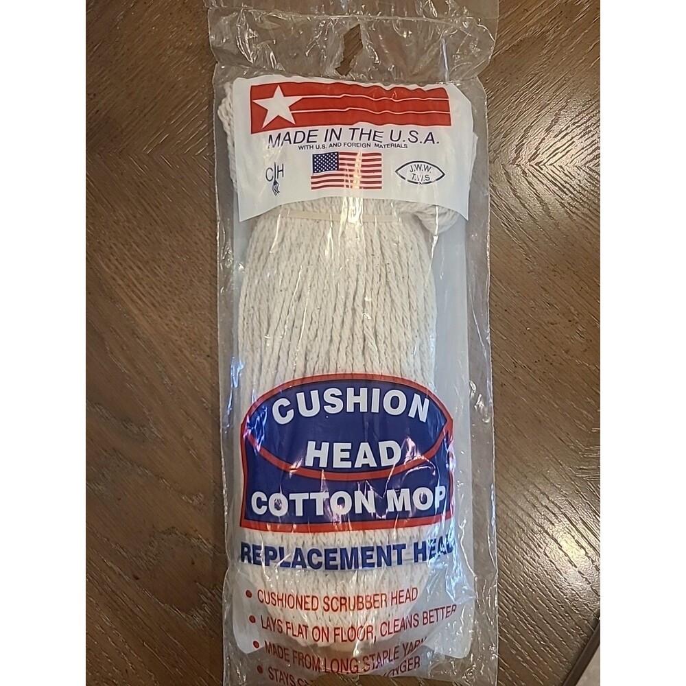 Cushion Head Cotton Mop Replacement Head #32 Scrubber Head  J.W. Mfg. Co.
